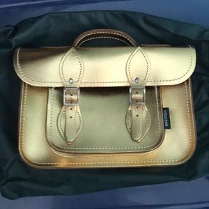 Zactchels Gold Buckle Satchel Bag